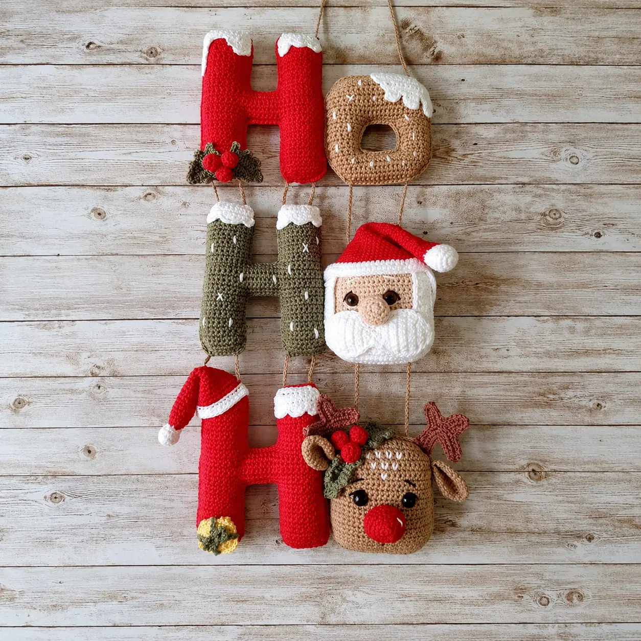 Receita bônus de crochê: Guirlanda Ho Ho Ho