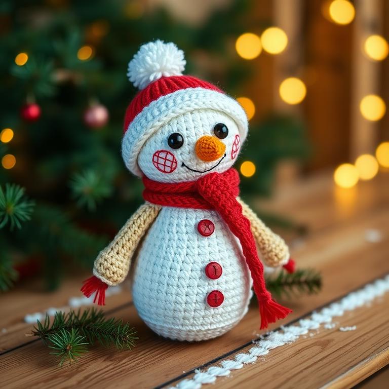 Receita bônus de crochê: Boneco de Neve Amigurumi